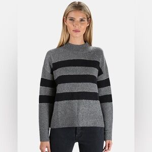 Rails Ellise Charcoal Midnight Stripe Cashmere Blend Sweater.  Size S